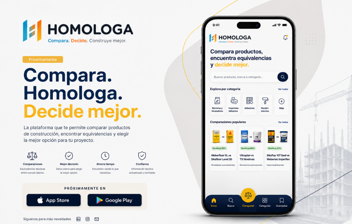 Homologa — Compara. Decide. Construye mejor.